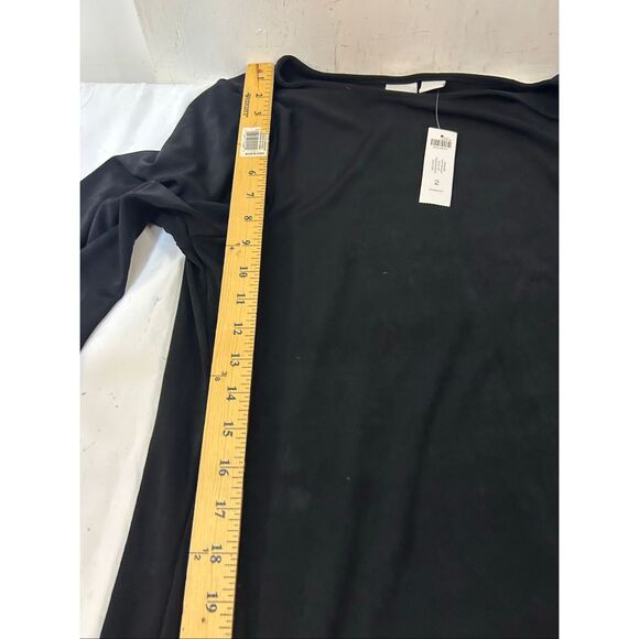 Chico Traveler Tuck black top shirt size 2 new Large - Picture 8 of 9